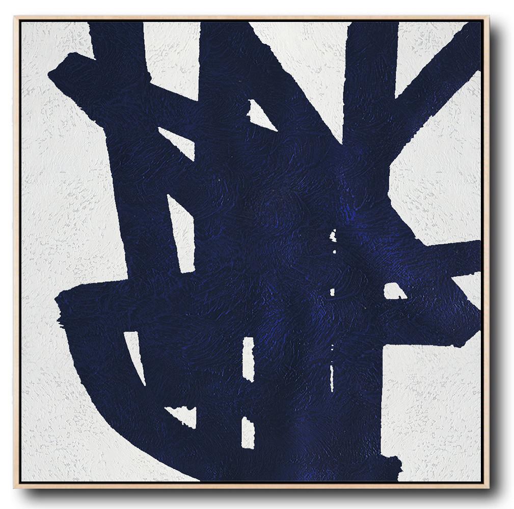 Navy and White Painting #NV53A - Click Image to Close
